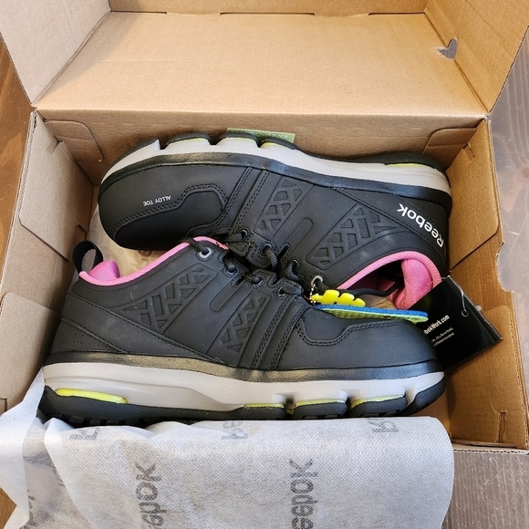 Women's Reebok DMX Flex Work Alloy SAFETY TOE Work Shoes Size 10 NWB Reebok Work - Picture 1 of 8